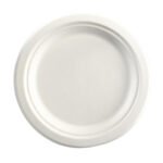 Disposable Compostable Eco-Bio Bagasse Sugarcane Round Plates 9″ Pack of 25.