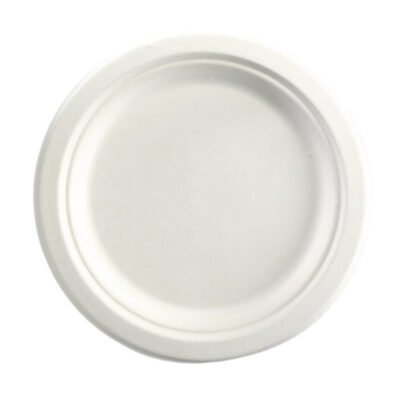 Disposable Compostable Eco-Bio Bagasse Sugarcane Round Plates 9" Pack of 25.