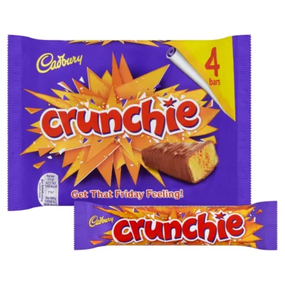 Cadbury Crunchie Chocolate Bar 4 Pack 128g