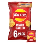 Walkers Ready Salted Multipack Crisps 6 Pack