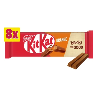 KitKat 2 Finger Orange Chocolate Biscuit Bar 8 Pack Multipack